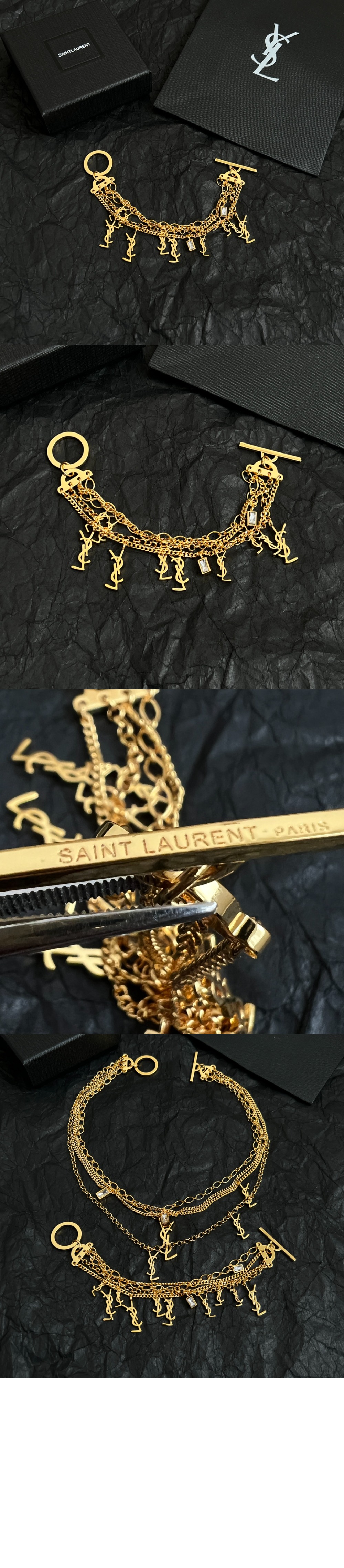 멀티 체인 브레이슬릿 746617 > 생로랑