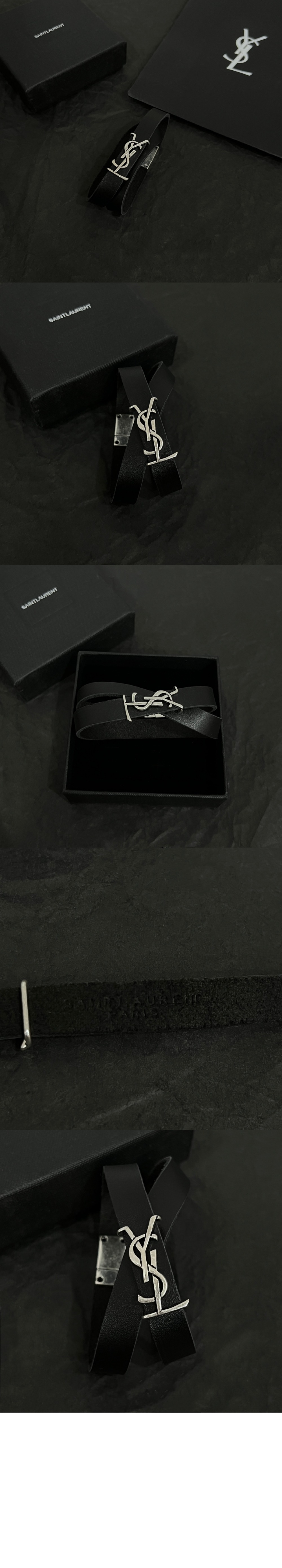 가죽 소재의 CASSANDRE 브레이슬릿 559355 > 생로랑