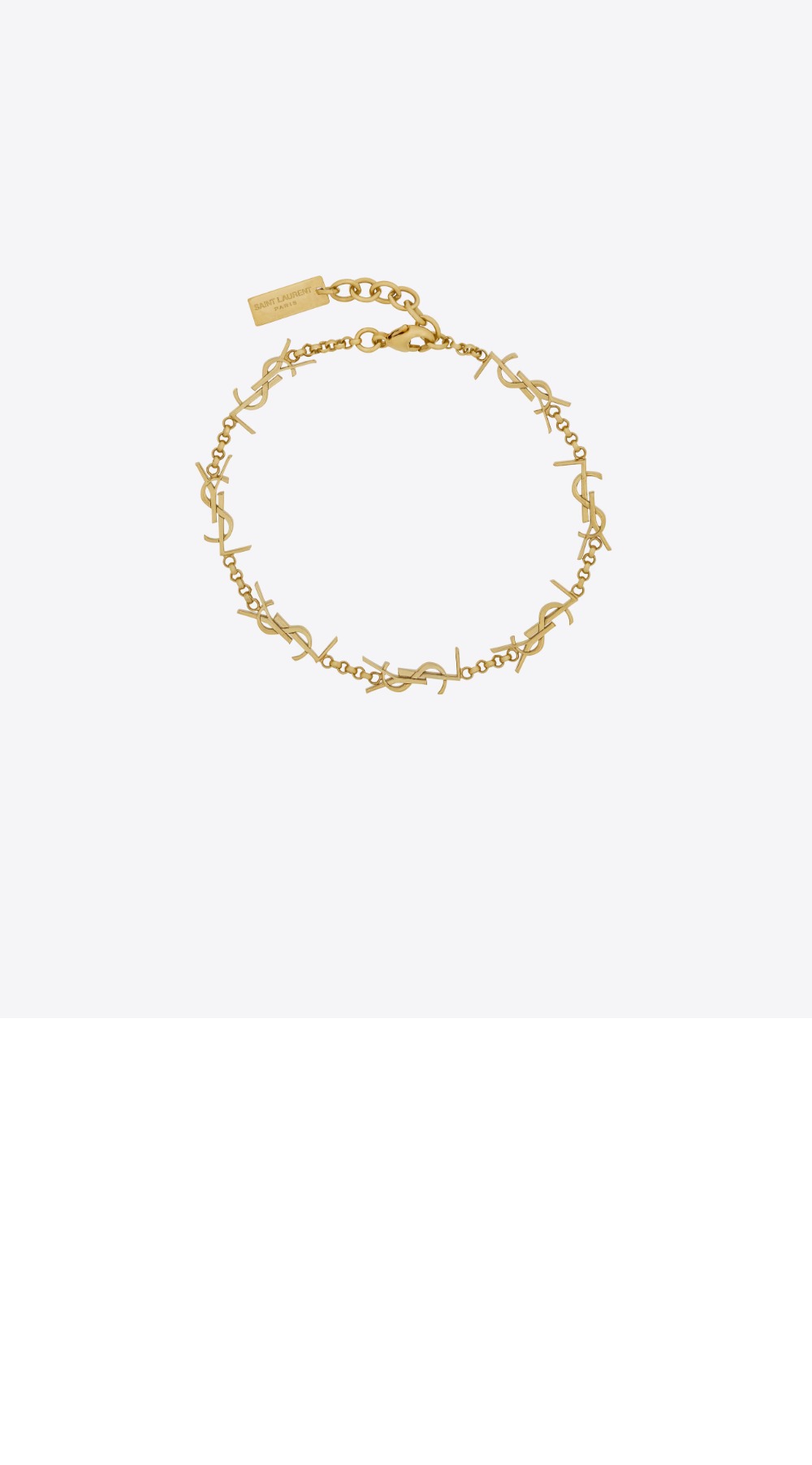 메탈 소재의 CASSANDRE 멀티 참 브레이슬릿 757664 > 생로랑