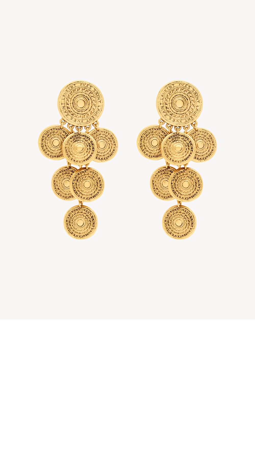 메탈 참 이어링 820145 > 생로랑