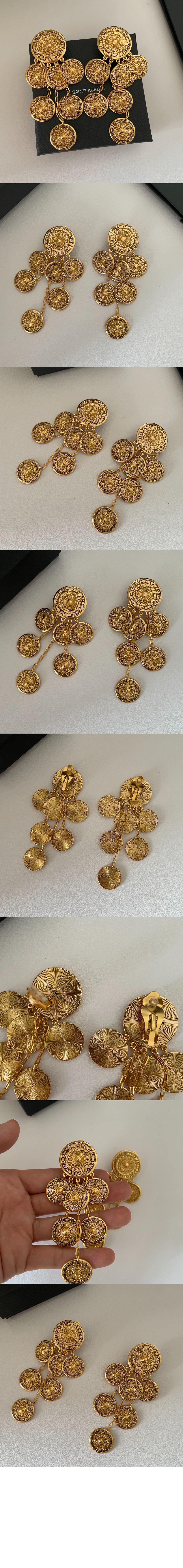 메탈 참 이어링 820145 > 생로랑