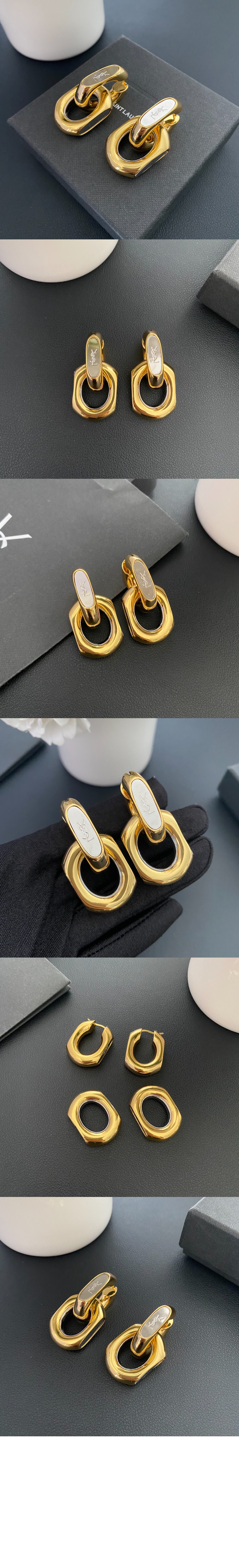 메탈 소재의 CASSANDRE 듀오 링크  778541 > 생로랑