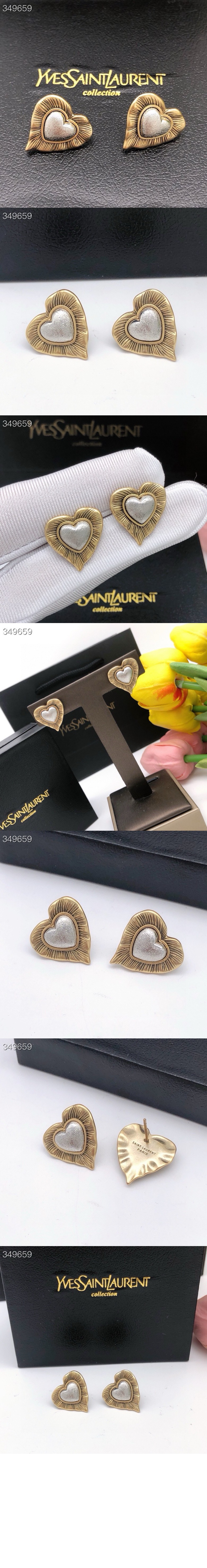 빈티지 하트 이어링 638843 > 생로랑