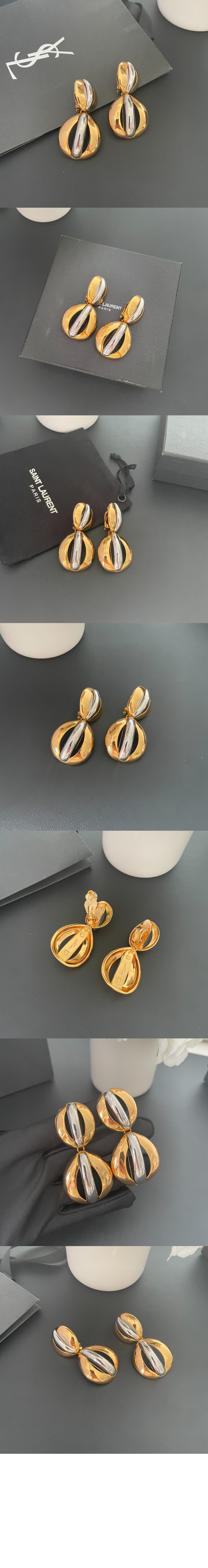 메탈 소재의 CASSANDRE 듀오 링 크 774623 > 생로랑