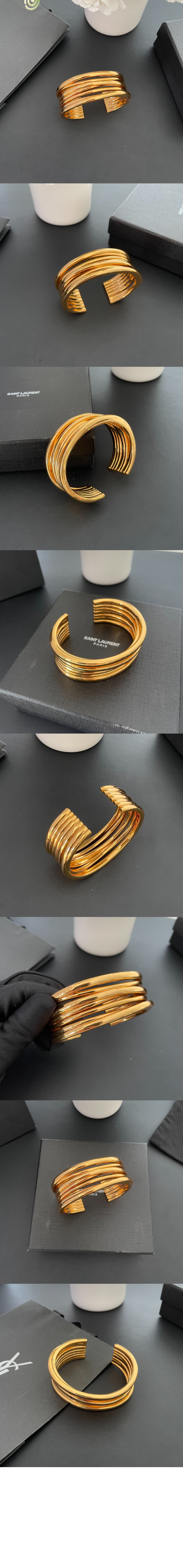 메탈 소재의 멀티 와이어 커프 774581 > 생로랑