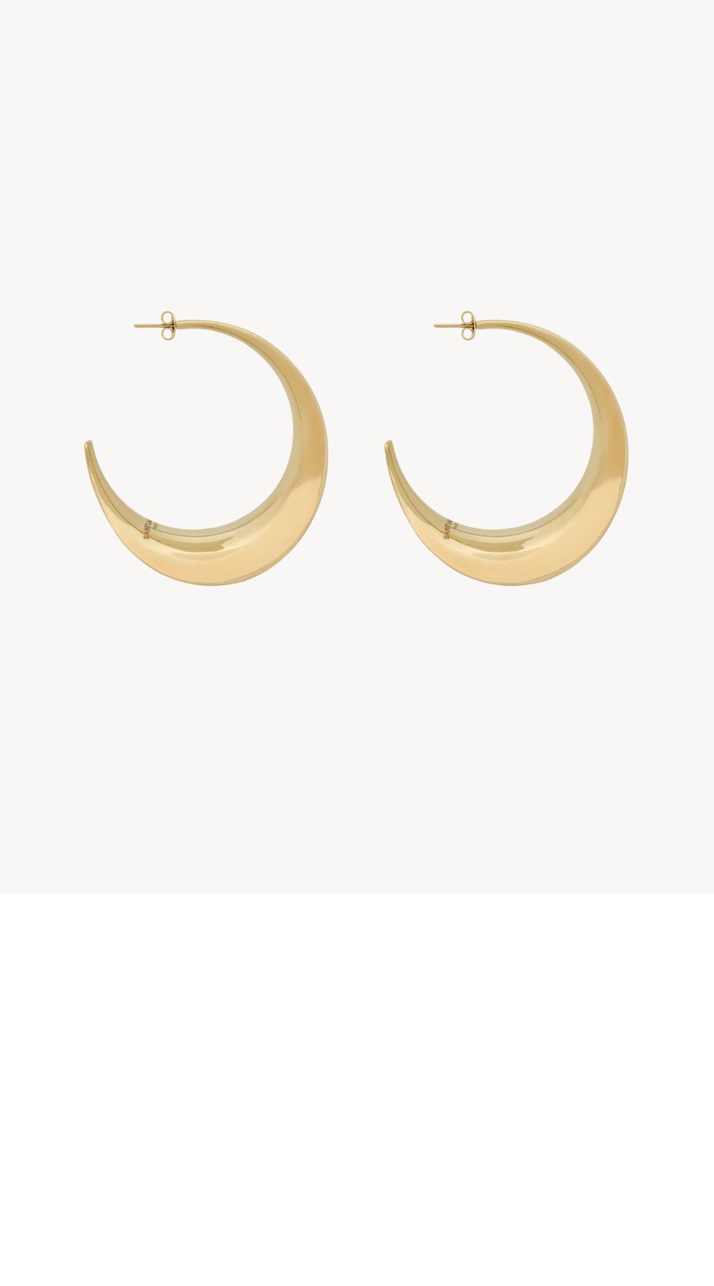 메탈 소재의 후프 이어링 787943 > 생로랑