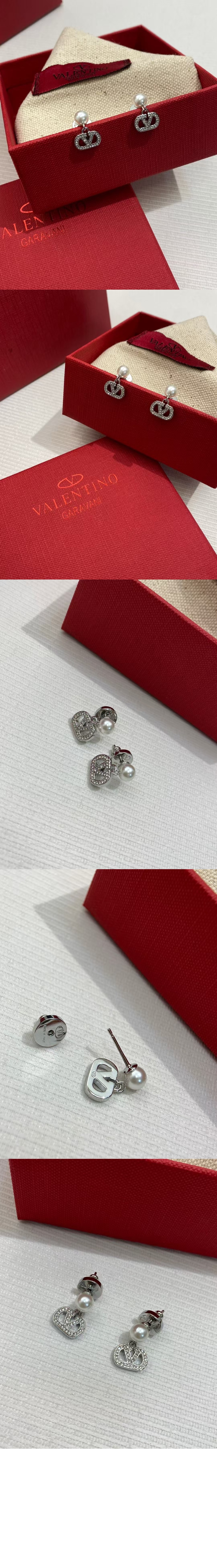 크리스털 장식 VLOGO SIGNATURE 이어링 6W2J0X > 발렌티노