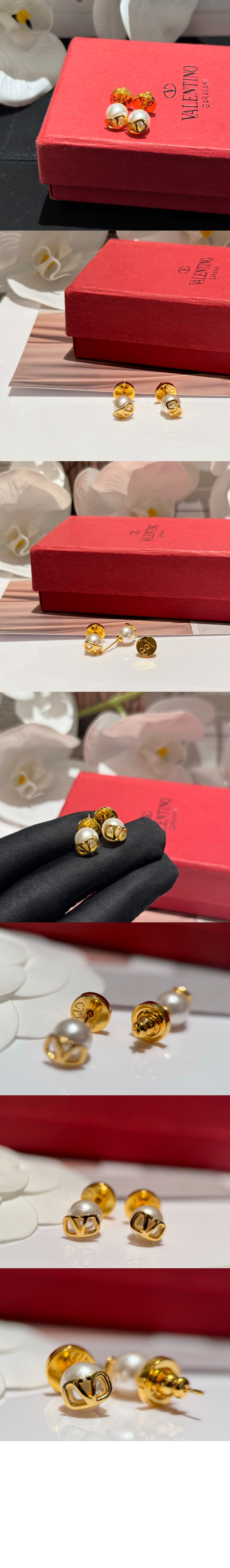 브이로고 시그니처 비즈 이어링 > 발렌티노