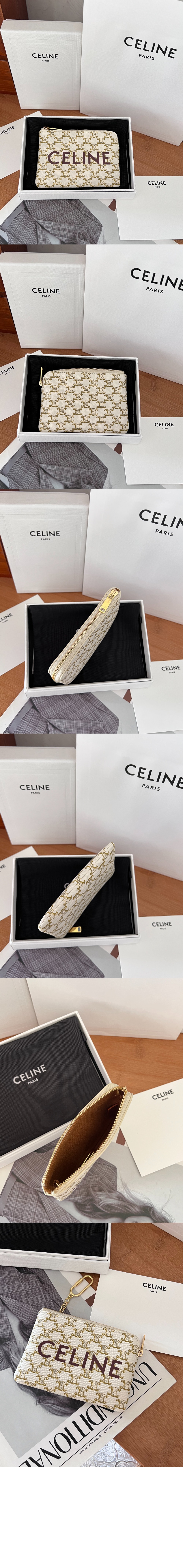 동전 지갑  프린트 트리옹프 캔버스 10C662 > Triomphe Coin Purse - 트리옹프 동전 지갑