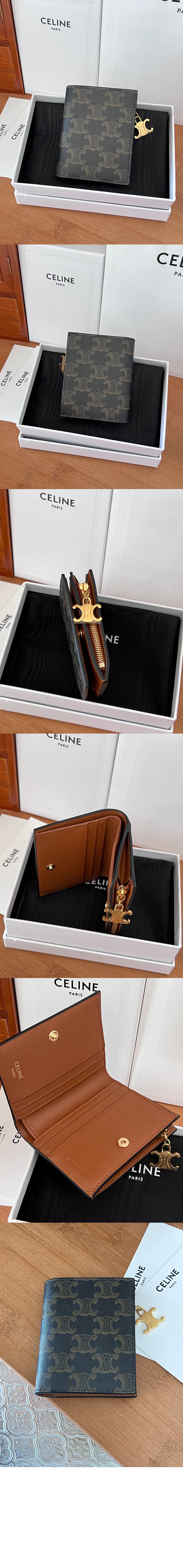 트리오페 캔버스 지퍼 카드 홀더 10M102 > Triomphe Coin Purse - 트리옹프 동전 지갑