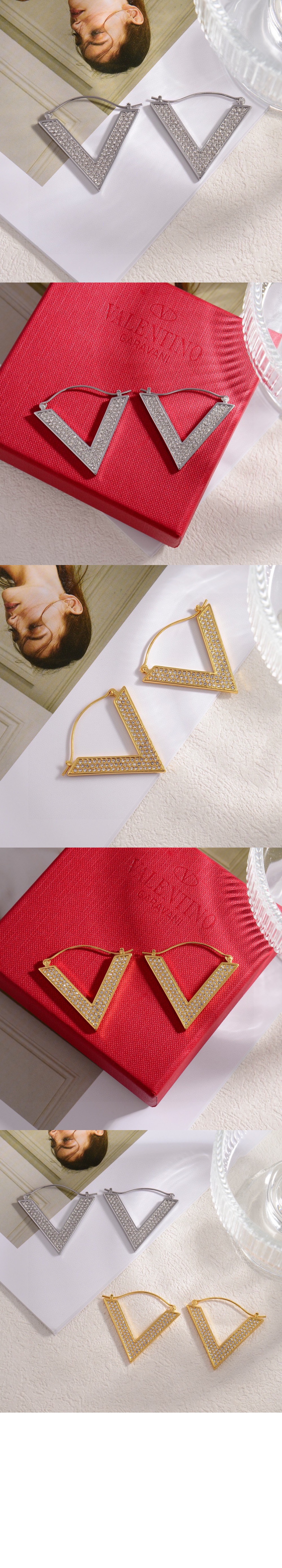 브이 디테일  이어링 > 발렌티노