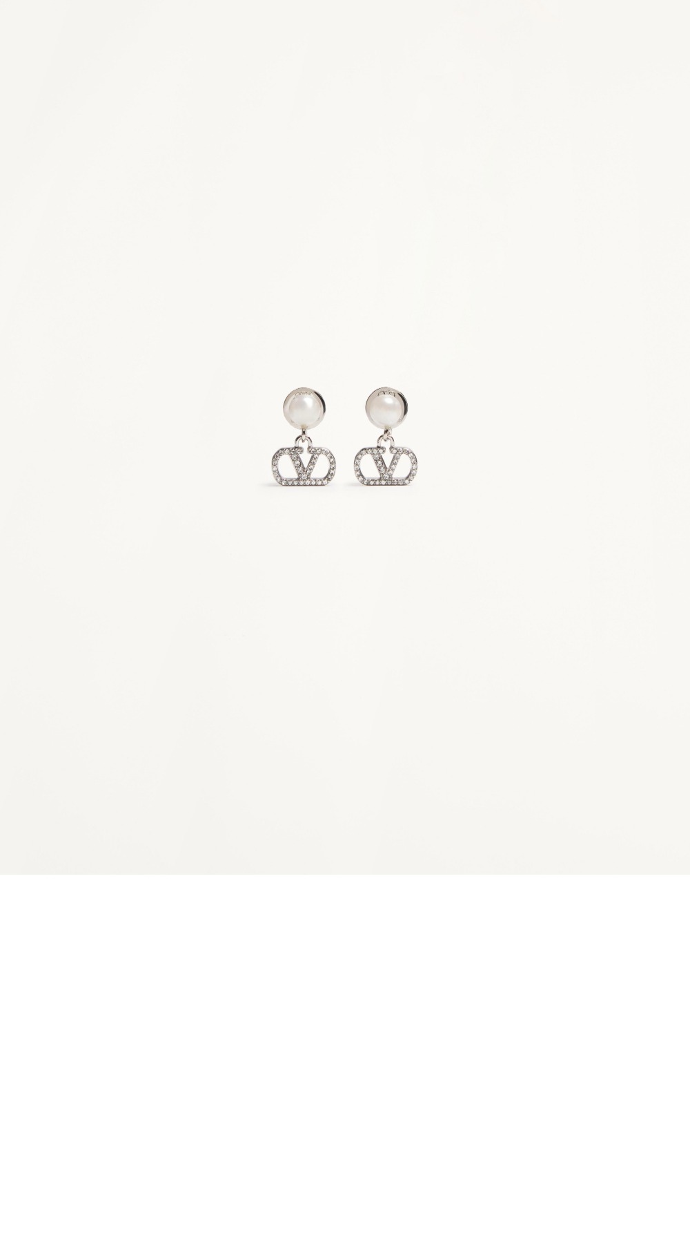 크리스털 장식 VLOGO SIGNATURE 이어링 > 발렌티노