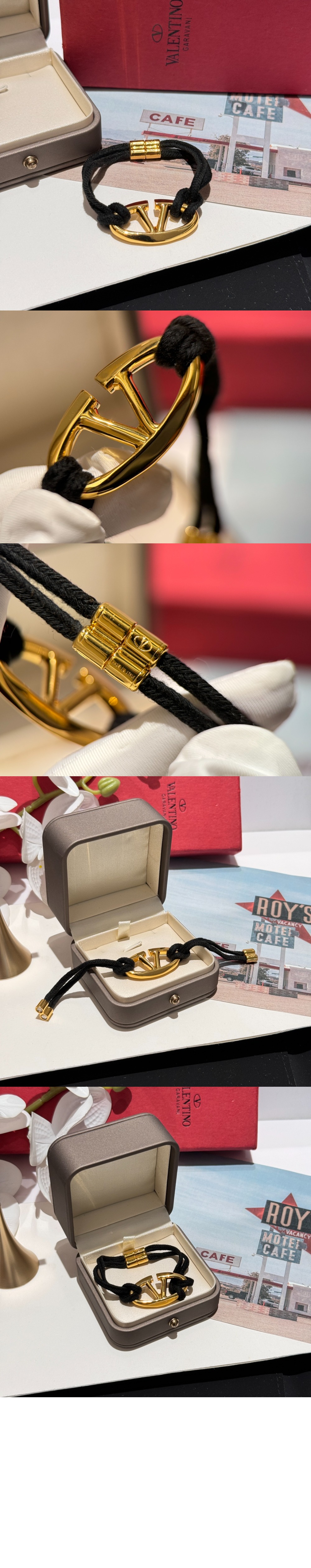 브이로고 시그니처 코튼 브레이슬릿 > 발렌티노