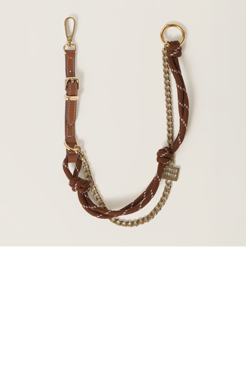 죽 코드 및 메탈 트릭 코냑토바코 5TL510 > 미우미우