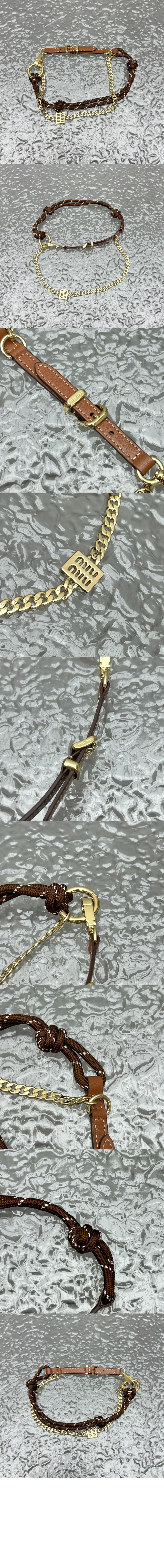 죽 코드 및 메탈 트릭 코냑토바코 5TL510 > 미우미우