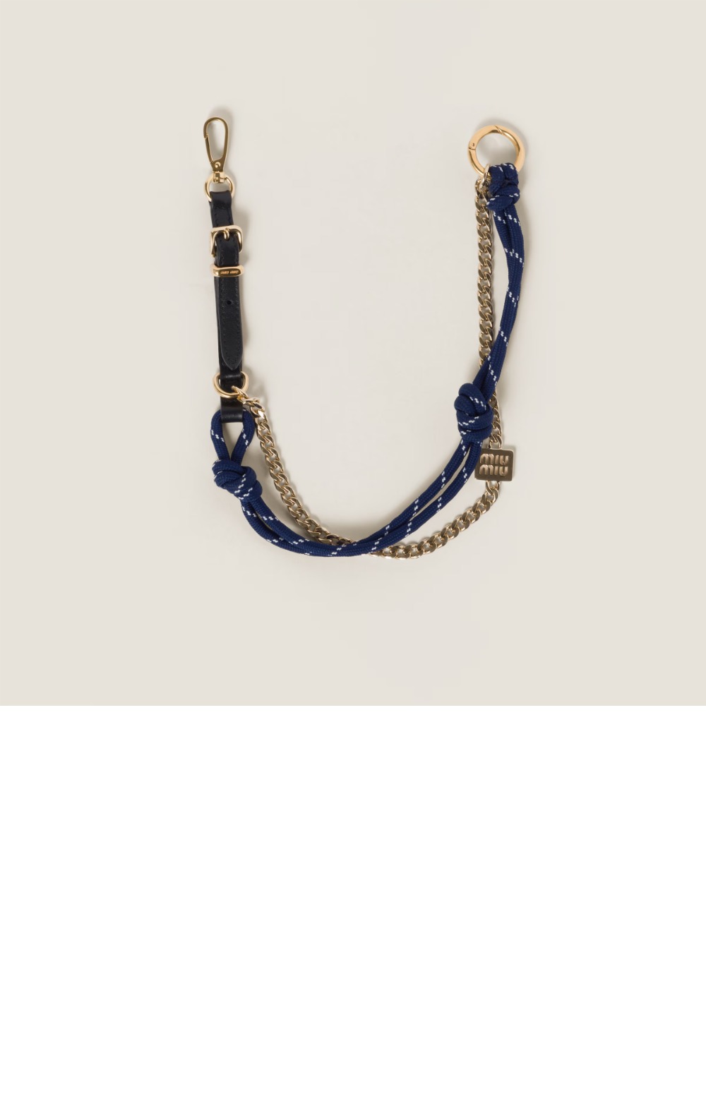 가죽 코드 및 메탈 트릭 코냑토바코 5TL510 > 미우미우