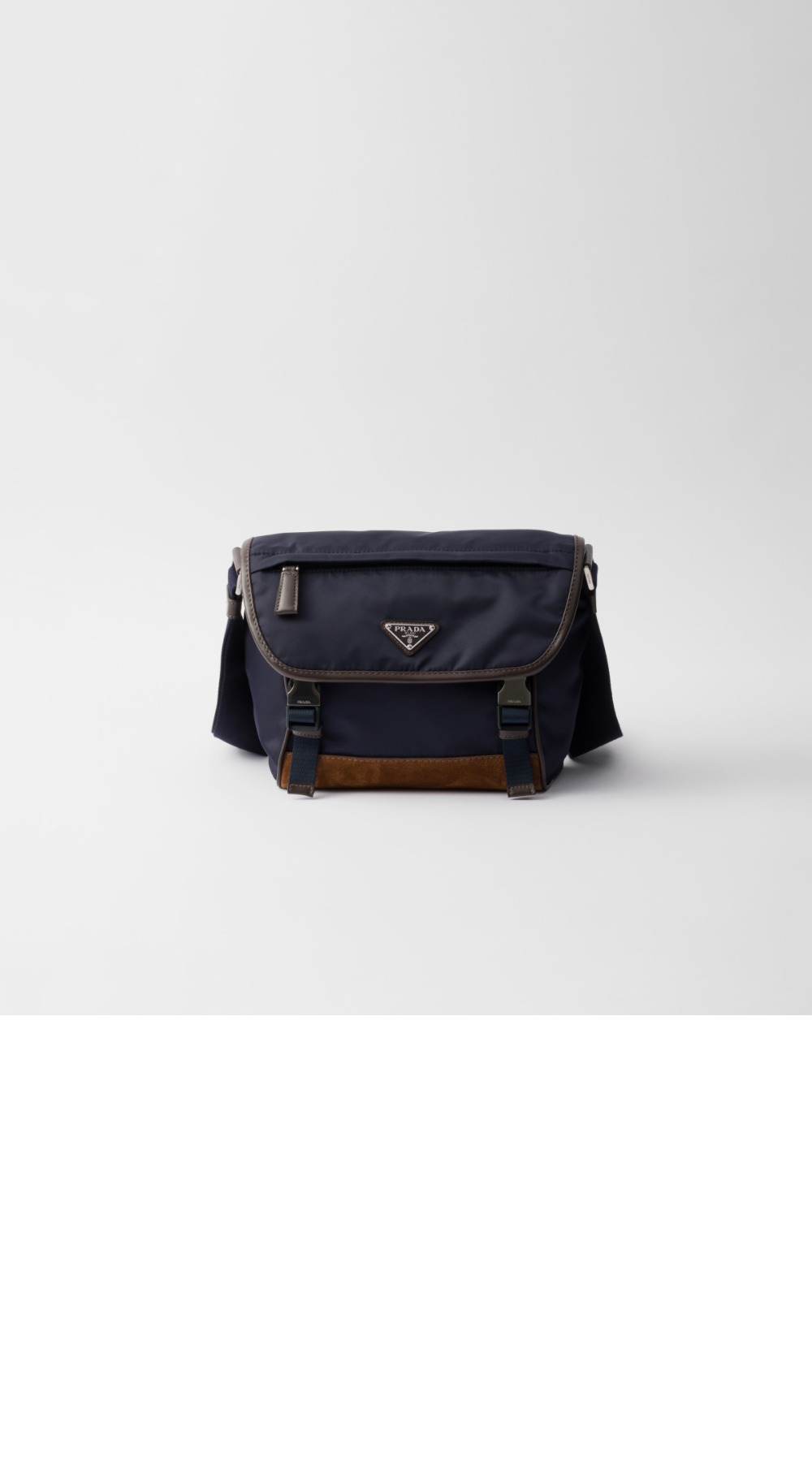 미디엄 리나일론 및 가죽 숄더백 2VD066 > Re-Nylon - 레나일론