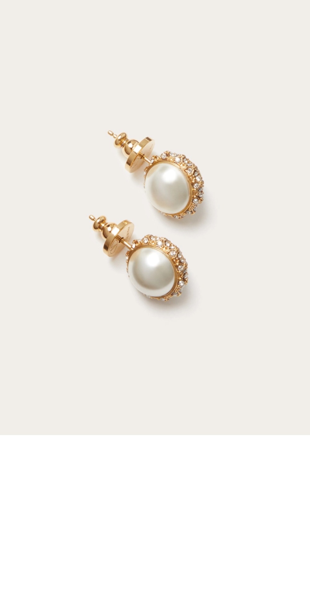 크리스털 펄 메탈 이어링 > 발렌티노