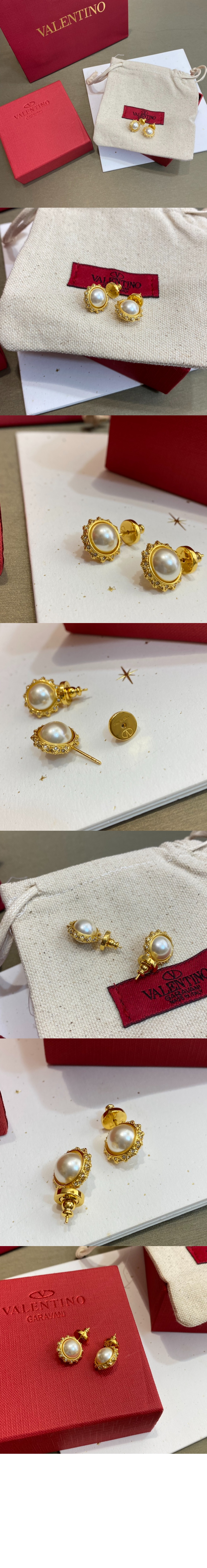 크리스털 펄 메탈 이어링 > 발렌티노