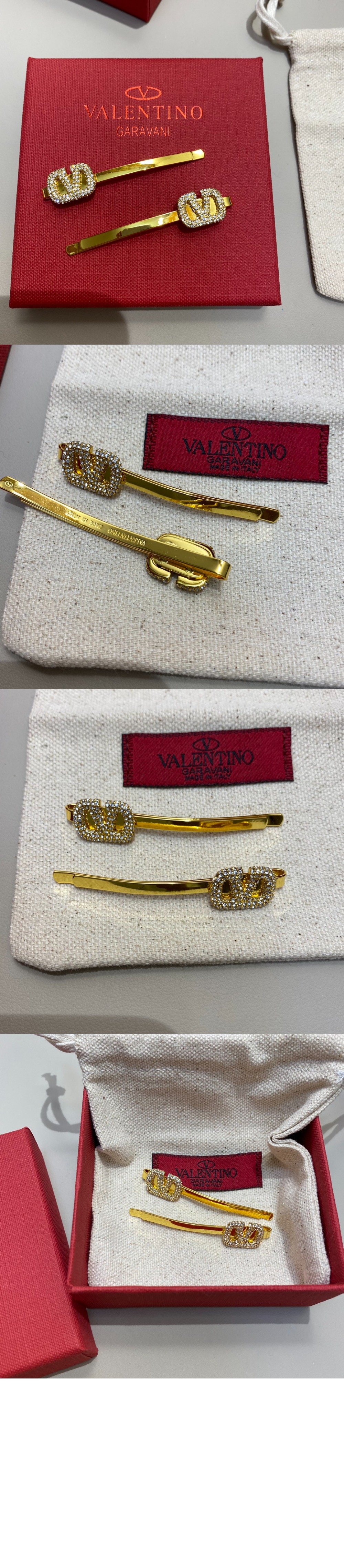 금속 헤어 클립 > 발렌티노