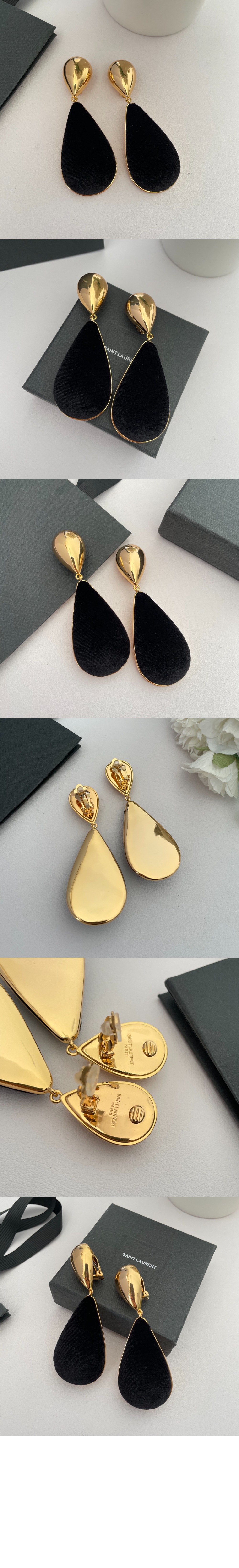 모래시계 펜던트 메탈 귀걸이 756387 > 생로랑