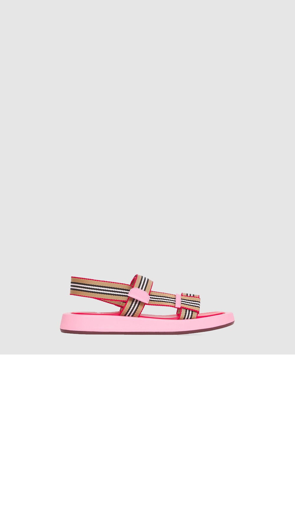 핑크 아이콘 스트라이프 샌들 8042675 > Sandal Slippers - 샌들 슬리퍼