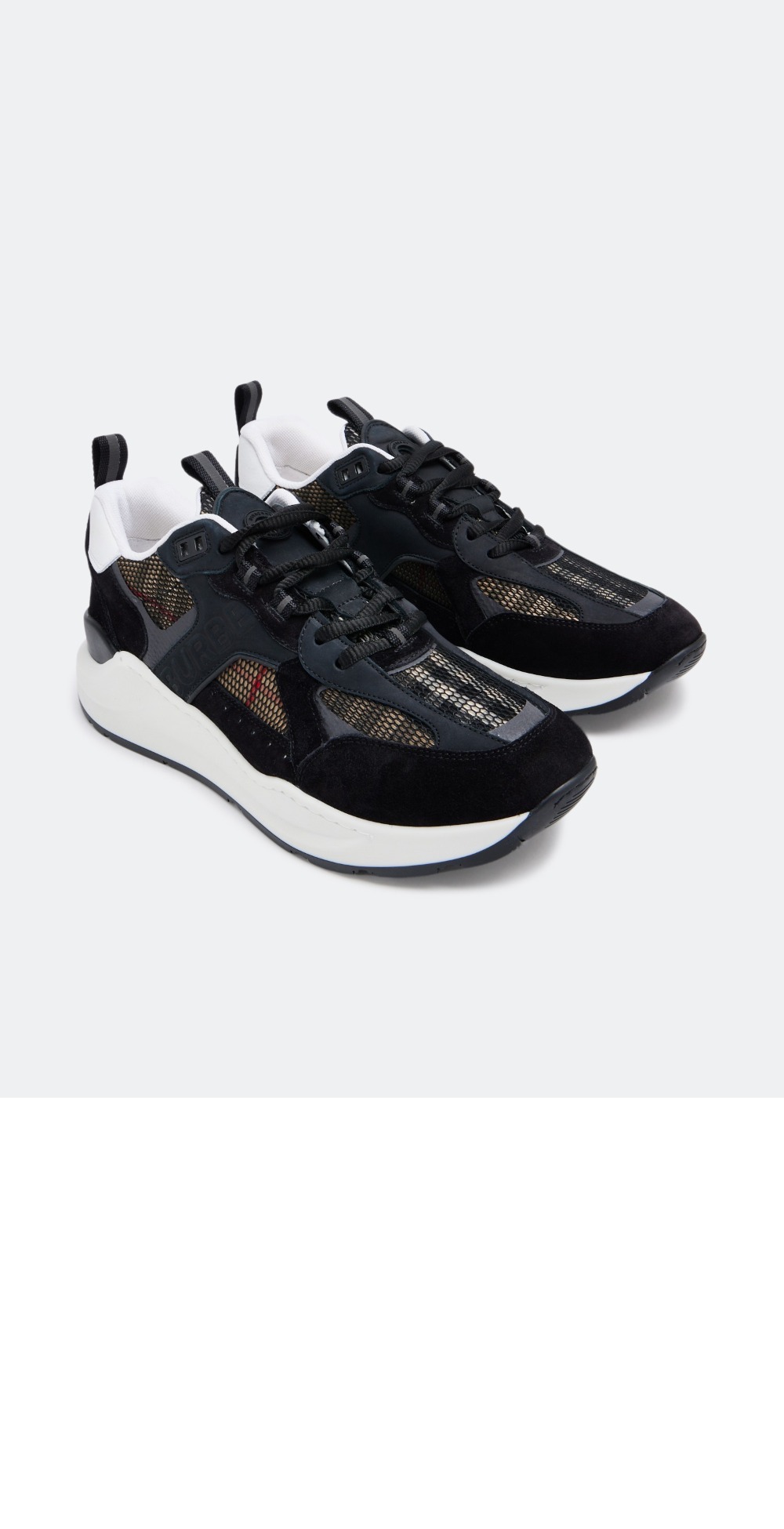 레더 스웨이드 체크 스니커즈 80668351 > Sneakers - 스니커즈