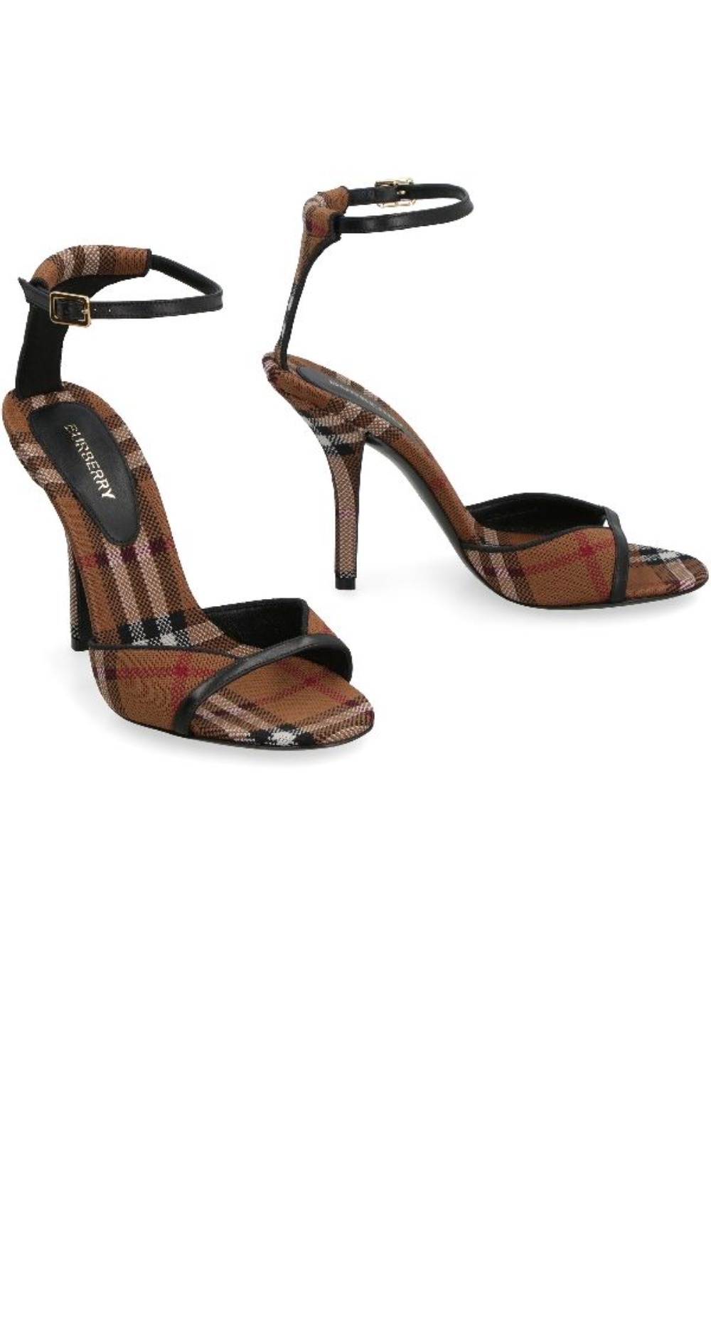 빈티지 체크 샌들 힐 80655071 > High Heels - 하이힐