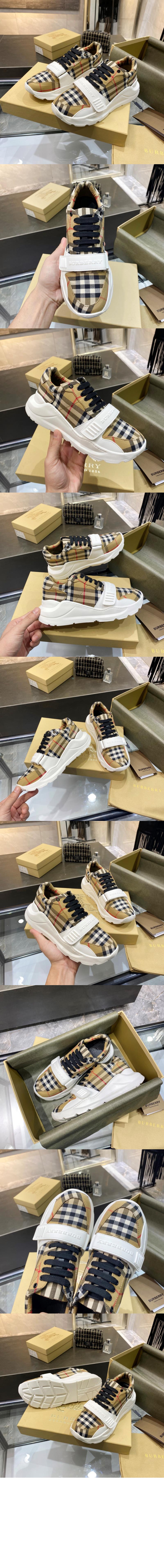 체크 레더 스니커즈 80505091 > Sneakers - 스니커즈