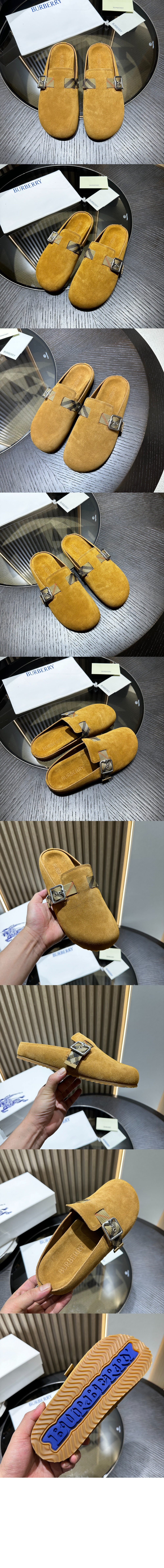 체크 스웨이드 어친 클로그 81133931 > Sandal Slippers - 샌들 슬리퍼