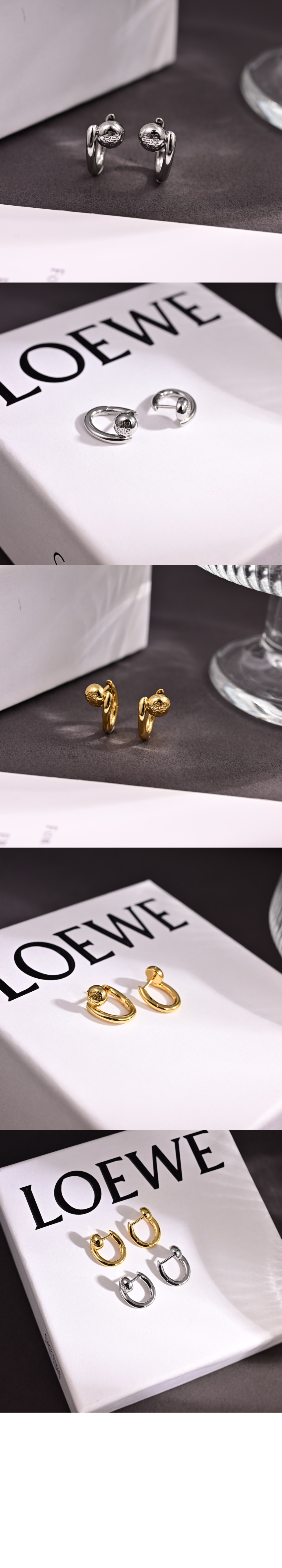 애너그램 페블 미니 후프 이어링 > 로에베