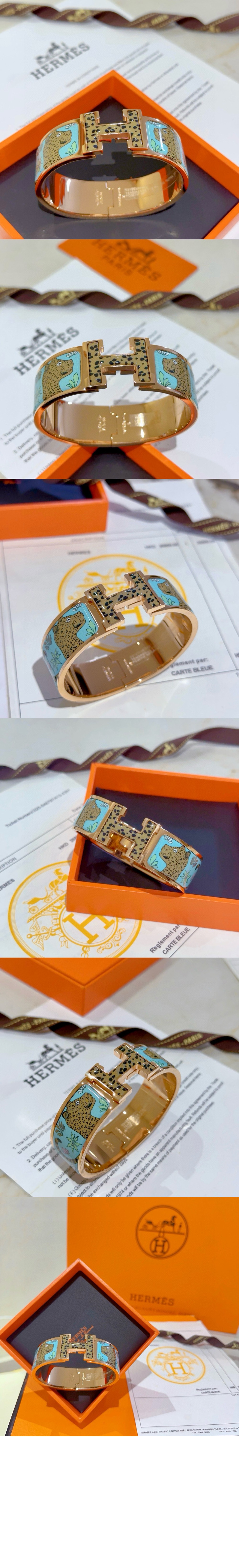 Clic Clac H Les Leopards 팔찌 > 에르메스