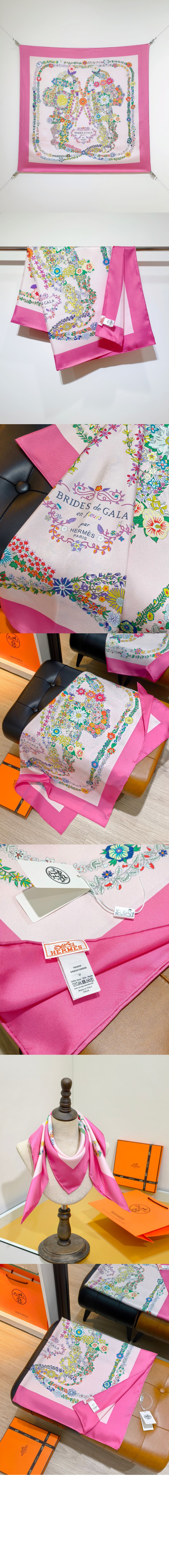 Brides de Gala en Fleurs 스카프 90 > 에르메스