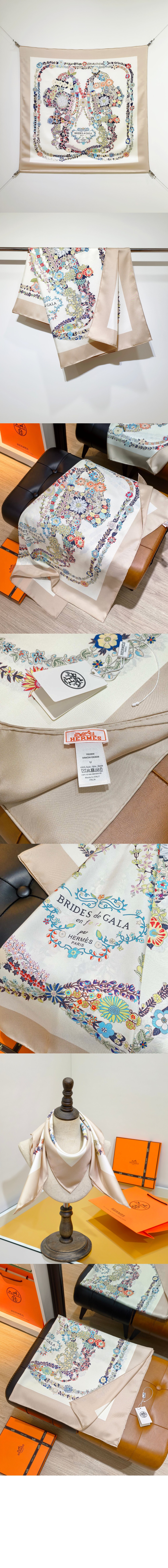 Brides de Gala en Fleurs 스카프 90 > 에르메스
