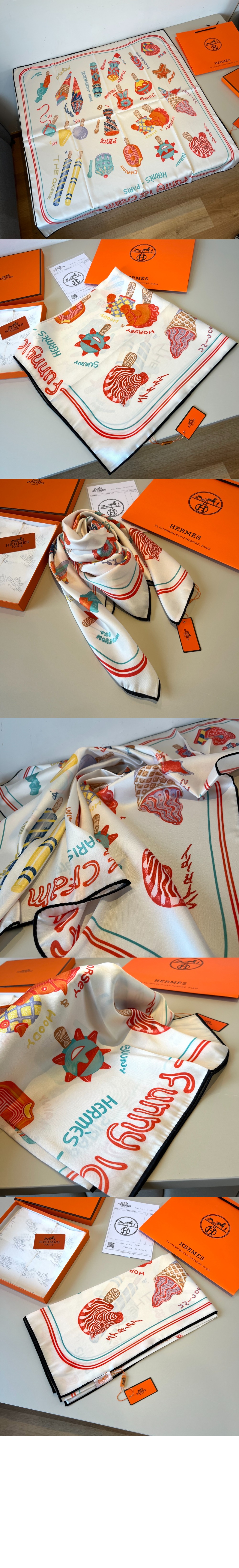 Funny Ice Cream 스카프 90 > 에르메스