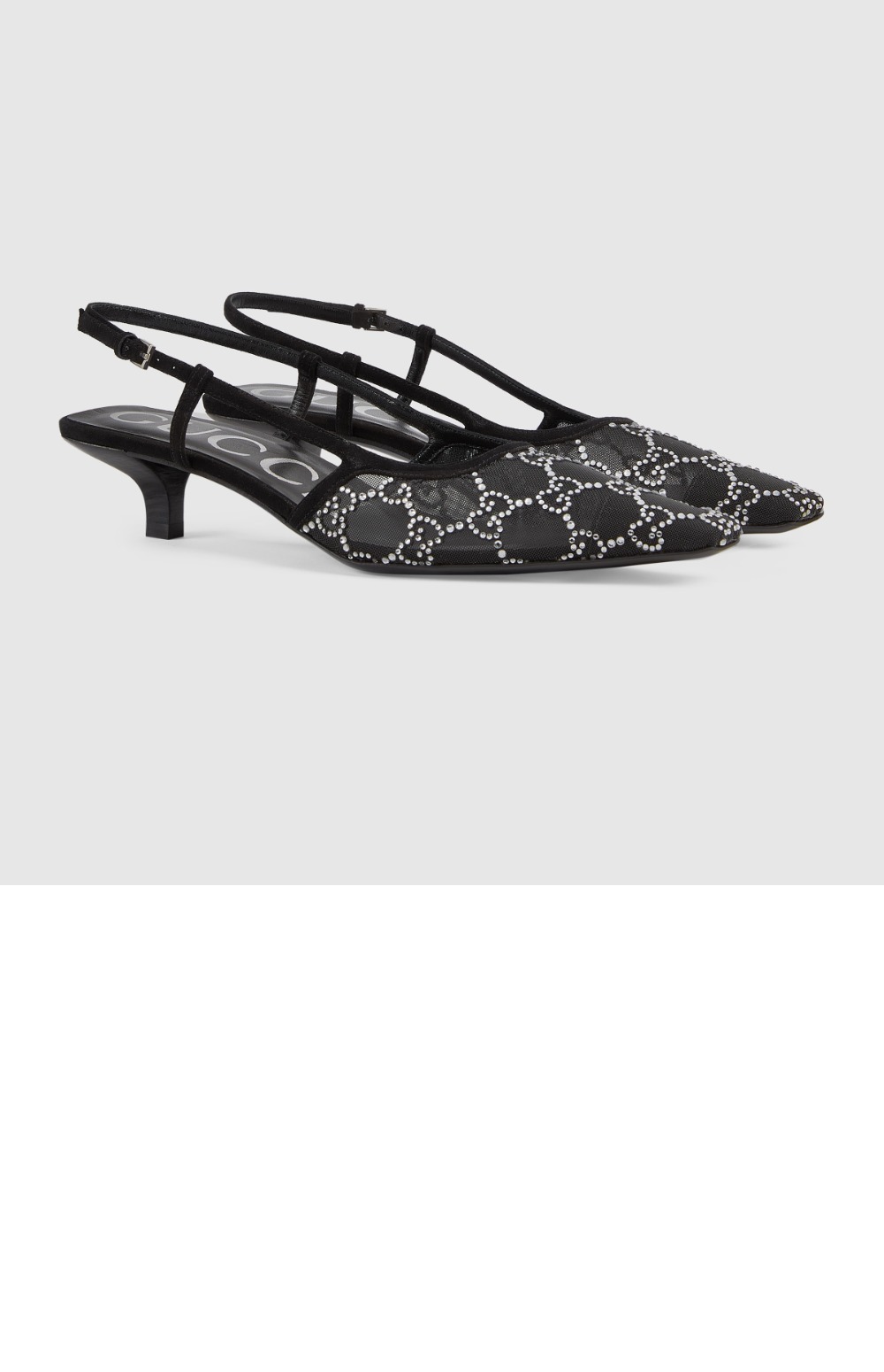 GG 스트랩 힐 ‎675829 > Jordaan GG - 크리스털 로퍼