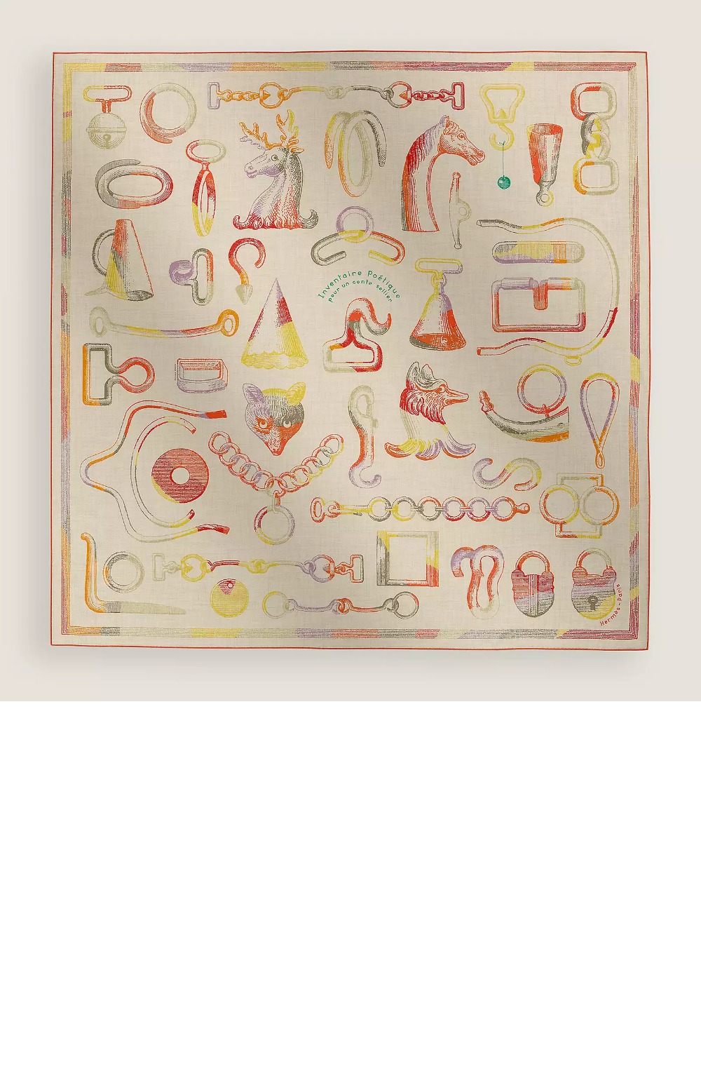 Inventaire Poetique pour un Conte Sellier  스카프 90 > 에르메스