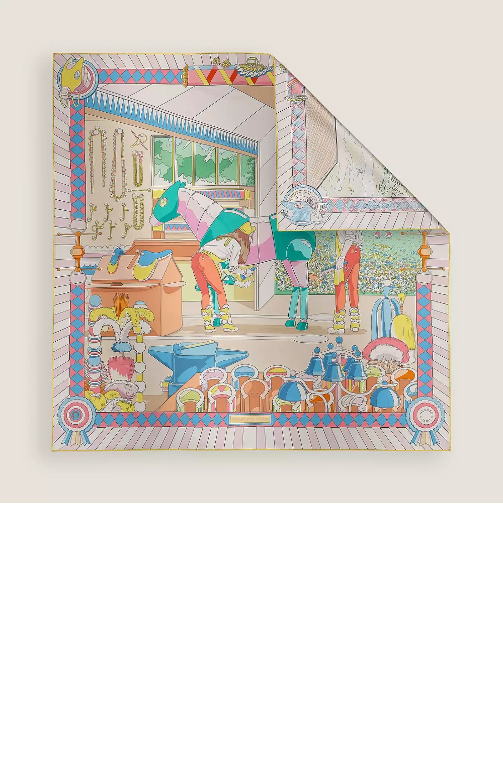 Pony Pit Stop 더블 페이스 스카프 90 > 에르메스