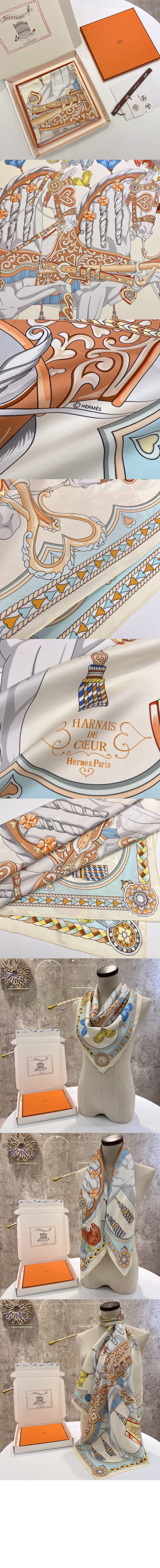 Harnais de Coeur 스카프 90 > 에르메스