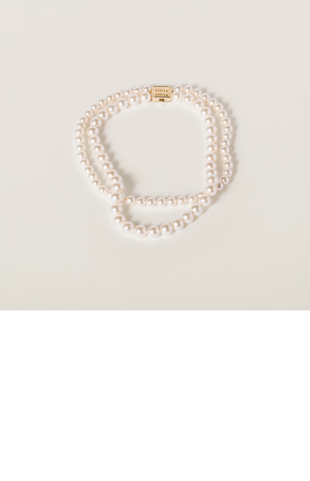 메탈 및 진주 넥클리스 5IC166 > 미우미우