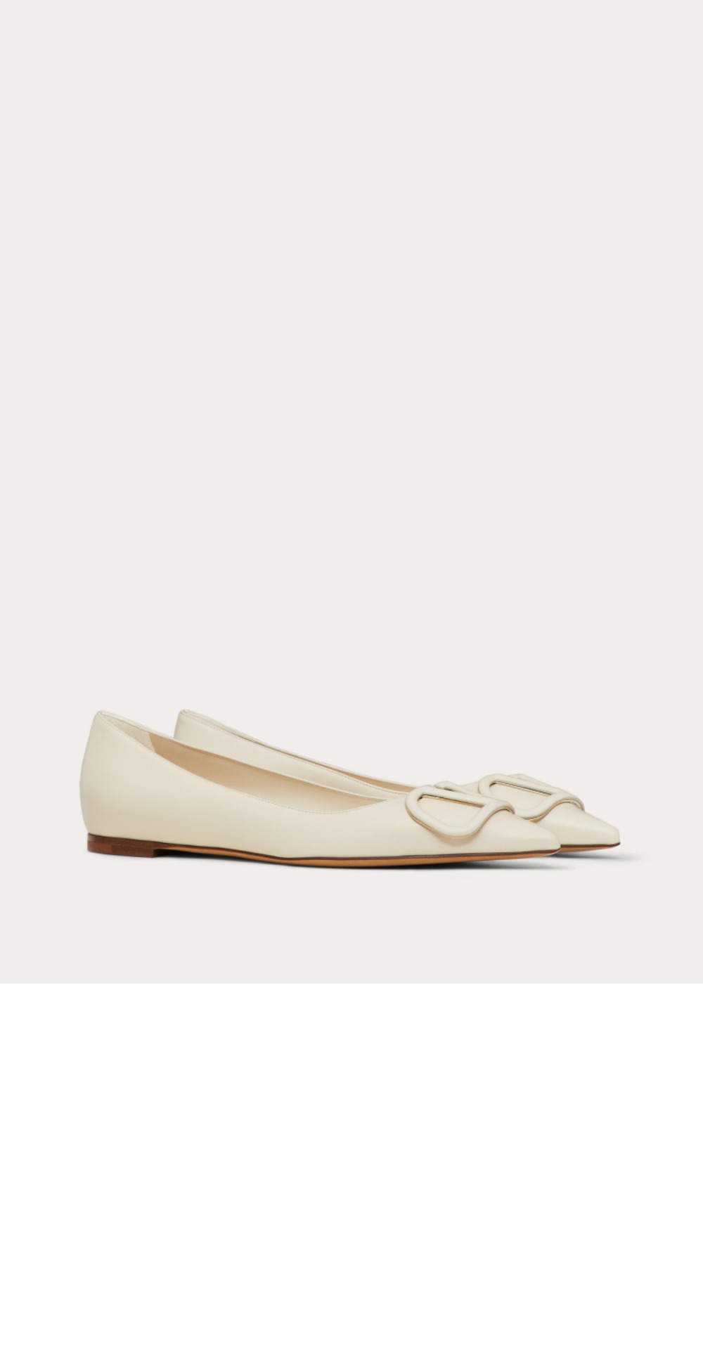 브이로고 시그니처 카프스킨 발레 플랫 슈즈 VW2S0T > Vlogo - 브이로고