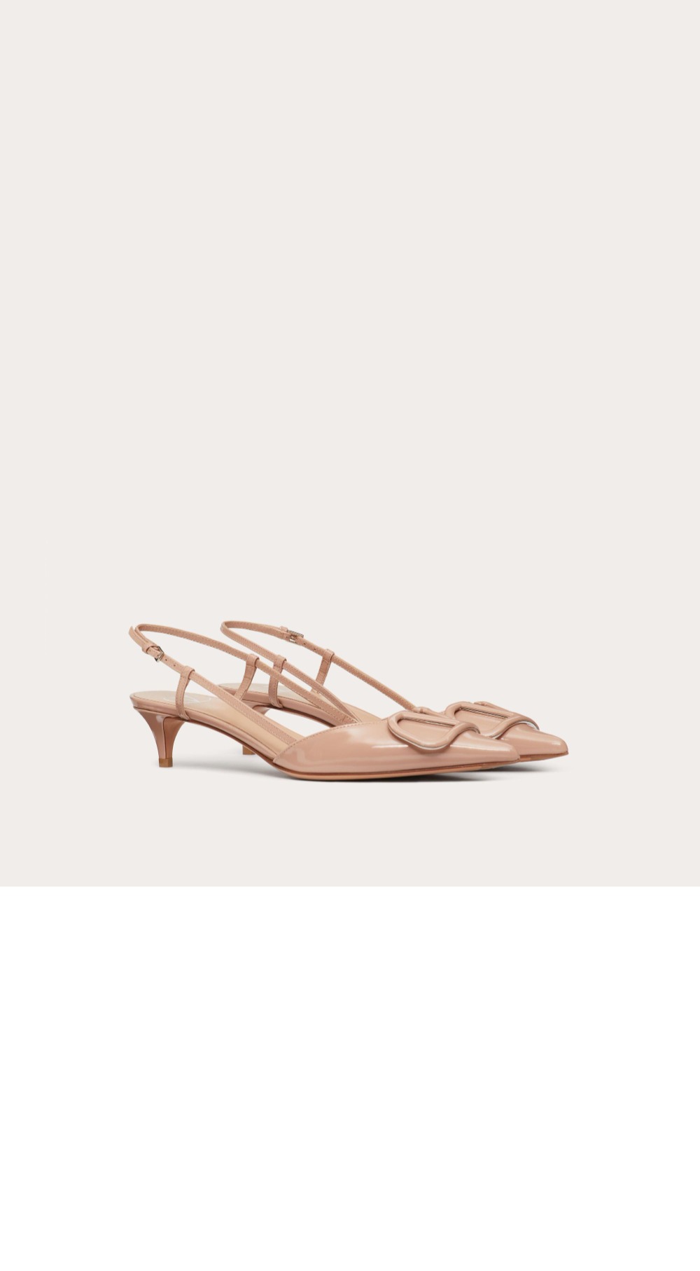 브이로고 시그니처 페이턴트 가죽 브이로고 시그니처 슬링백 펌프스 1W2S0Q > Vlogo - 브이로고