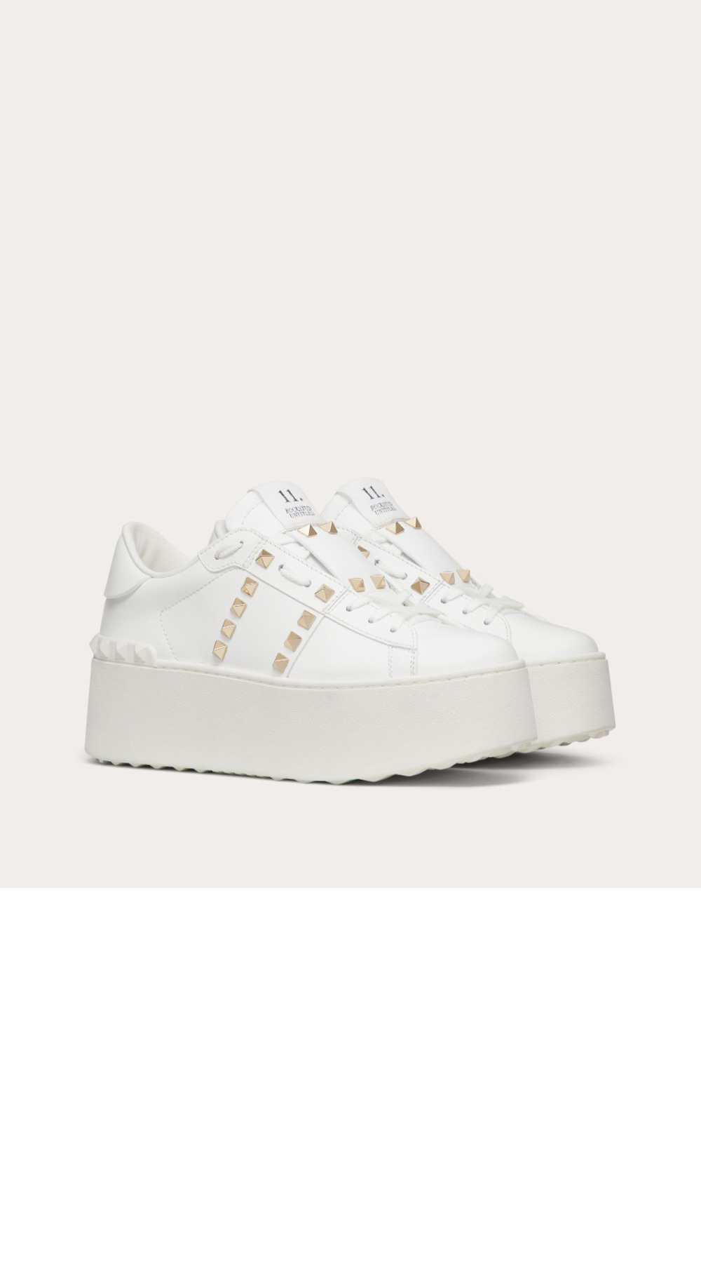 락스터드 언타이틀드 송아지 가죽 플랫폼 스니커즈 2W2S0G > Rockstud - 락스터드