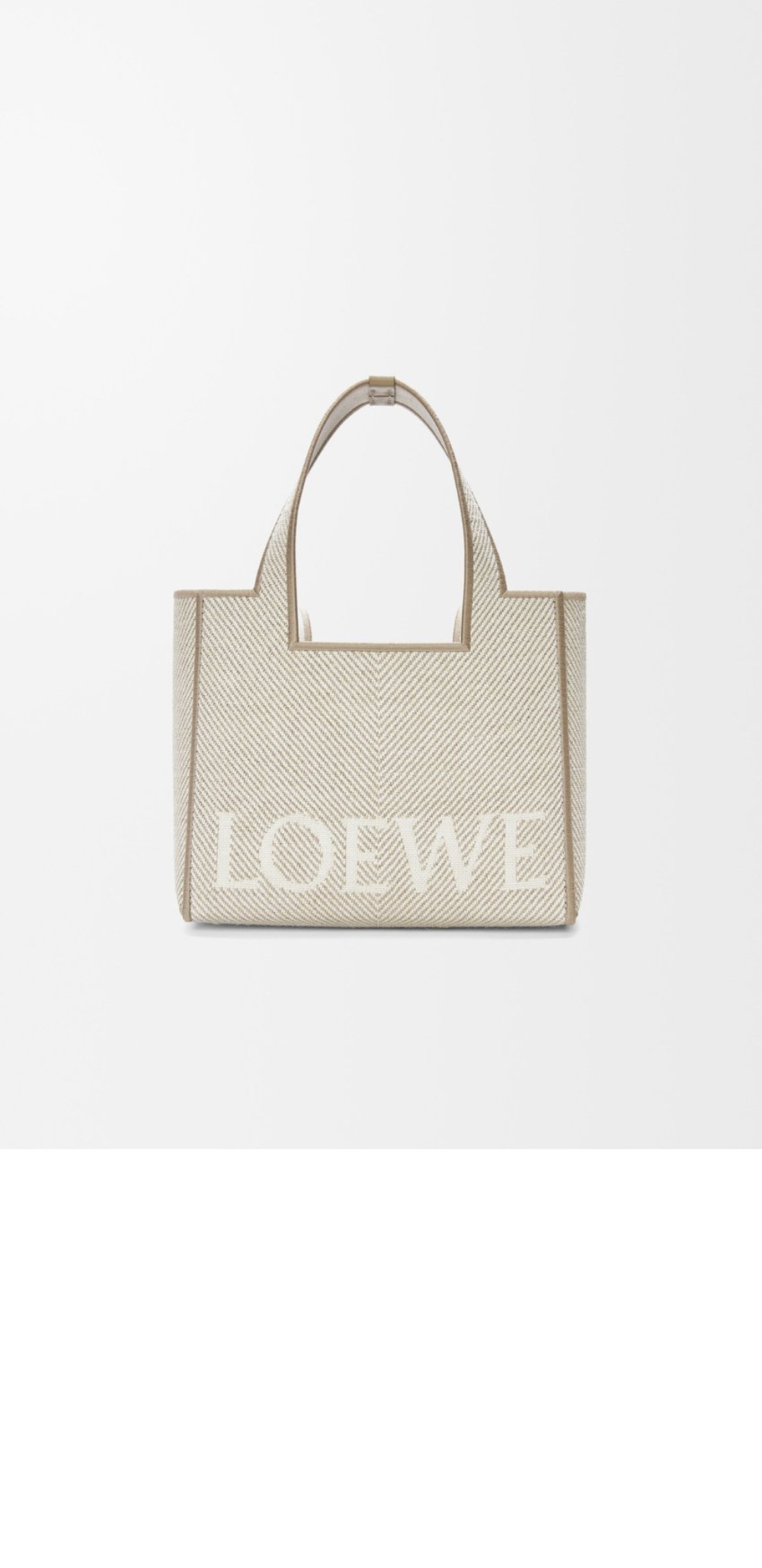 스몰 로에베 폰트 토트 자카드 캔버스 > Font Tote - 폰트 토트