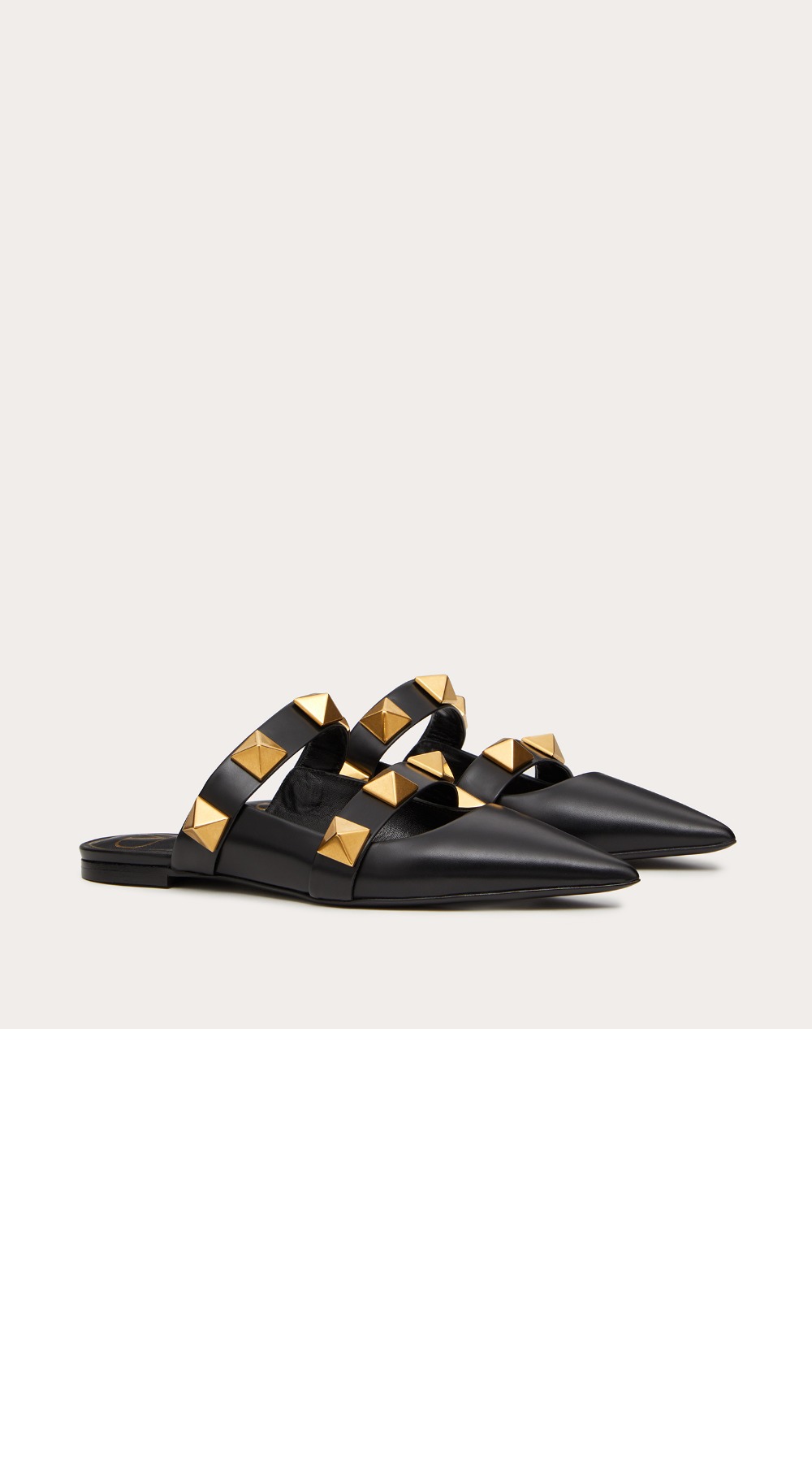 로만 스터드 송아지 가죽 플랫 뮬 VW2S0B > Etc - 기타제품