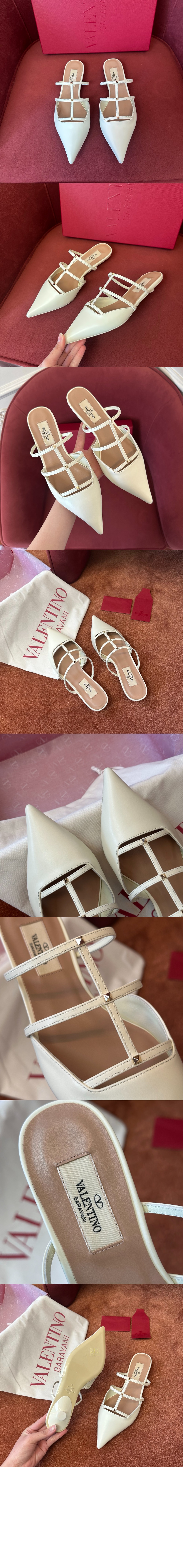 락스터드 위스피 송아지 가죽 마이크로 힐 뮬 4W0S0I > Rockstud - 락스터드