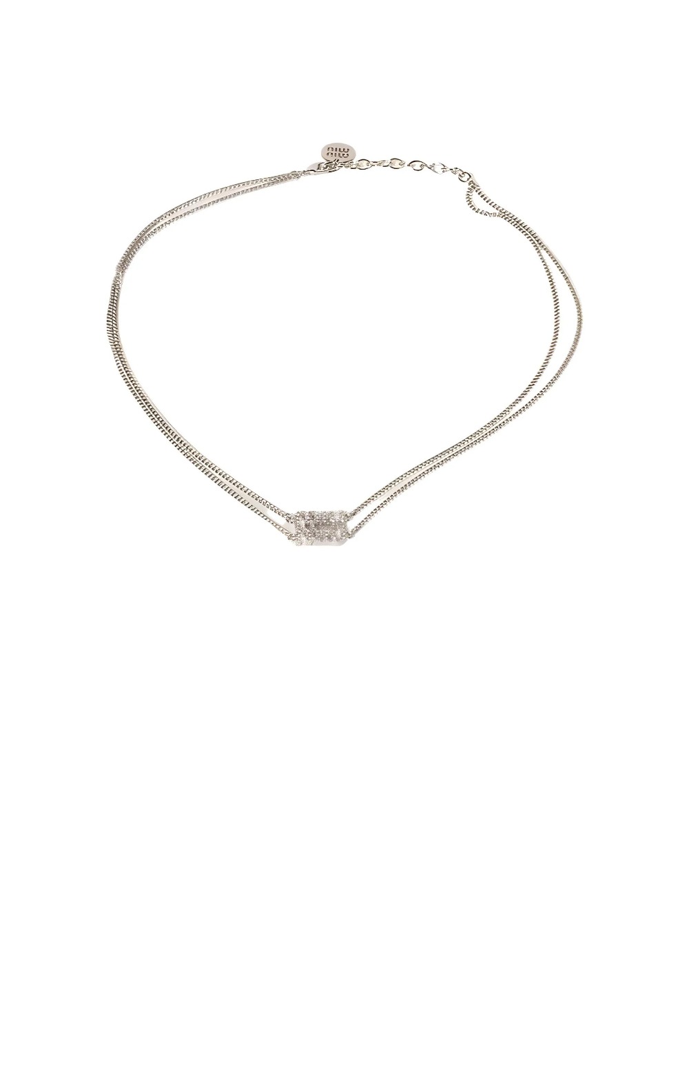 크리스털 장식 메탈 목걸이 5IC126 > 미우미우