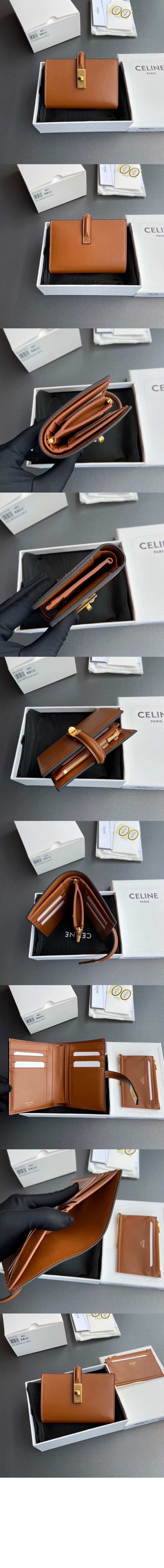 새틴 송아지 가죽 동전 지갑 10M483 > Triomphe Coin Purse - 트리옹프 동전 지갑