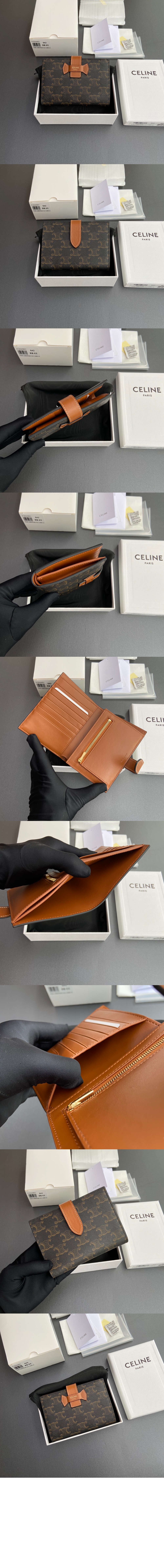 스트랩 미디엄 반지갑 10B642 > Triomphe Coin Purse - 트리옹프 동전 지갑