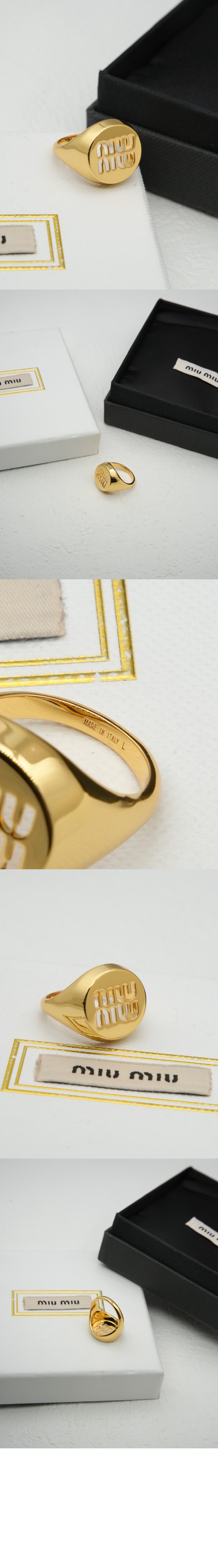 시그니처 링 골드 5IA046 > 미우미우